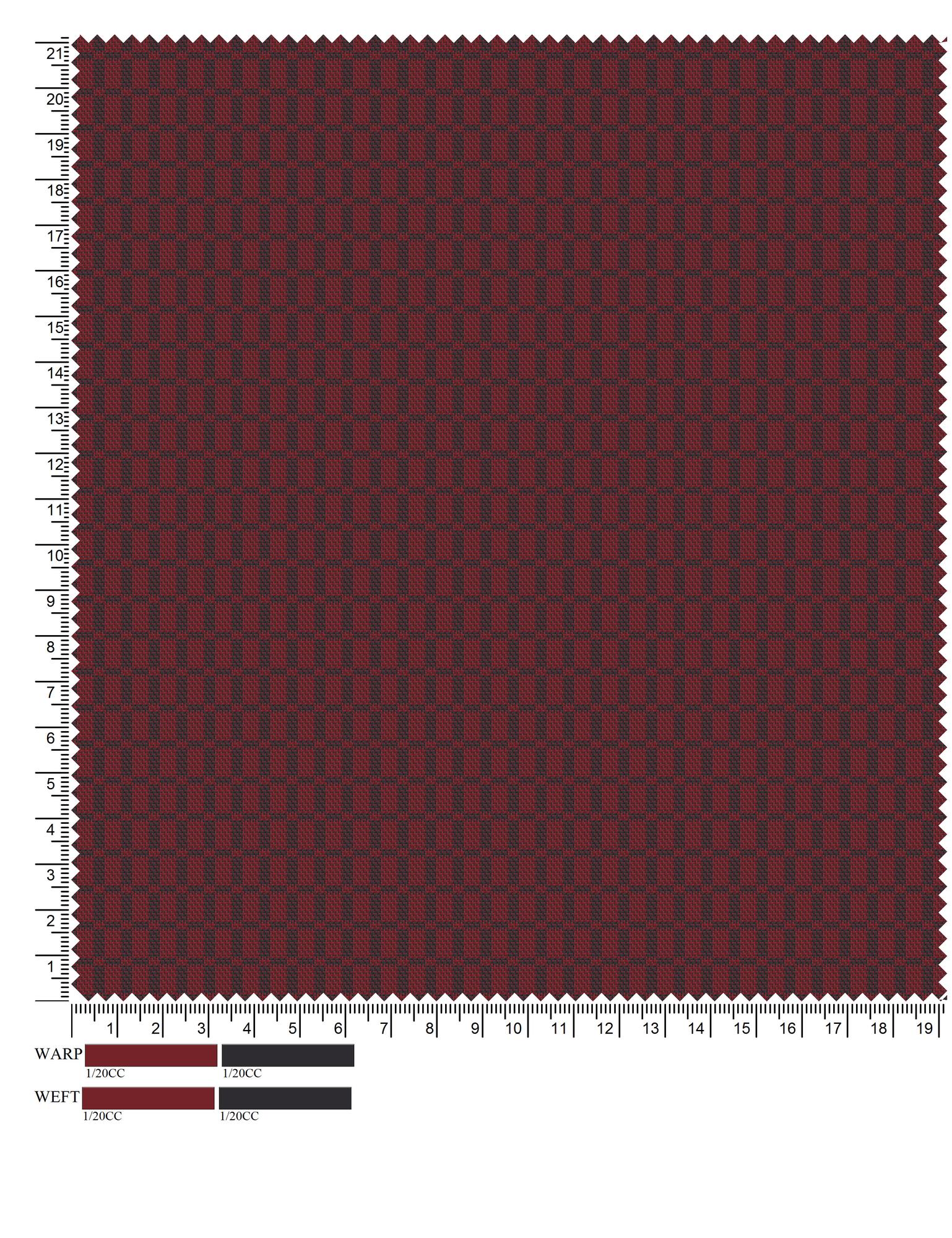 Sample pricing board with embroidery swatches